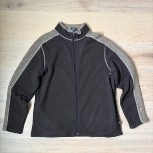 KÜHL Alpaca Fleece Jacket Mens L Full Zip Made in Canada Brown Outdoor *Q27